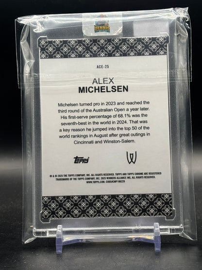 2025 Topps Chrome Tennis Alex Michelsen Red Aces 2/5