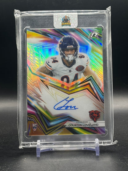 2025 Topps Resurgence Colston Loveland Chicago Bears Neon Initiates Auto