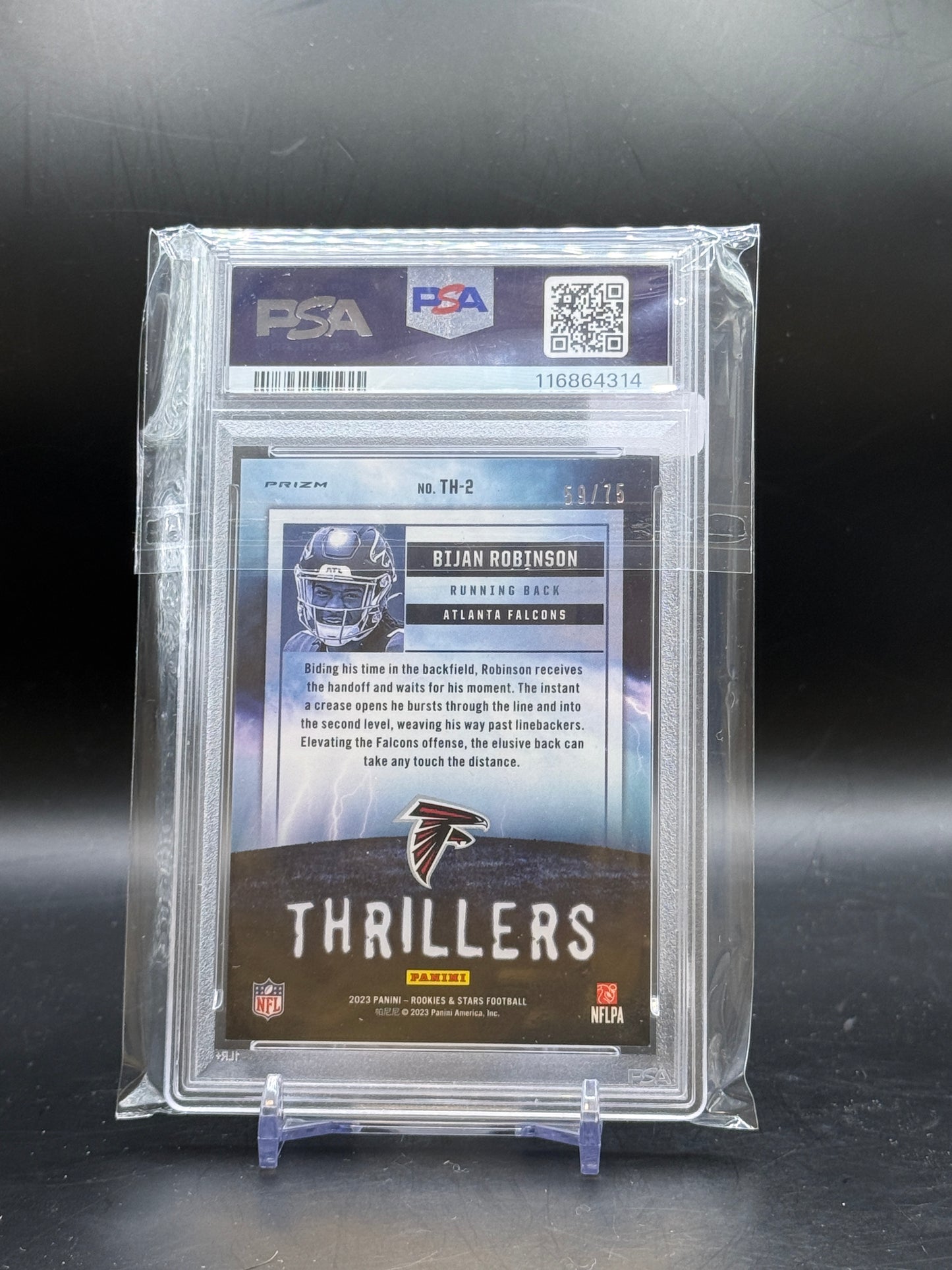 2023 Panini Rookies & Stars NFL Bijan Robinson Atalanta Falcons Thrillers Pandora 59/75