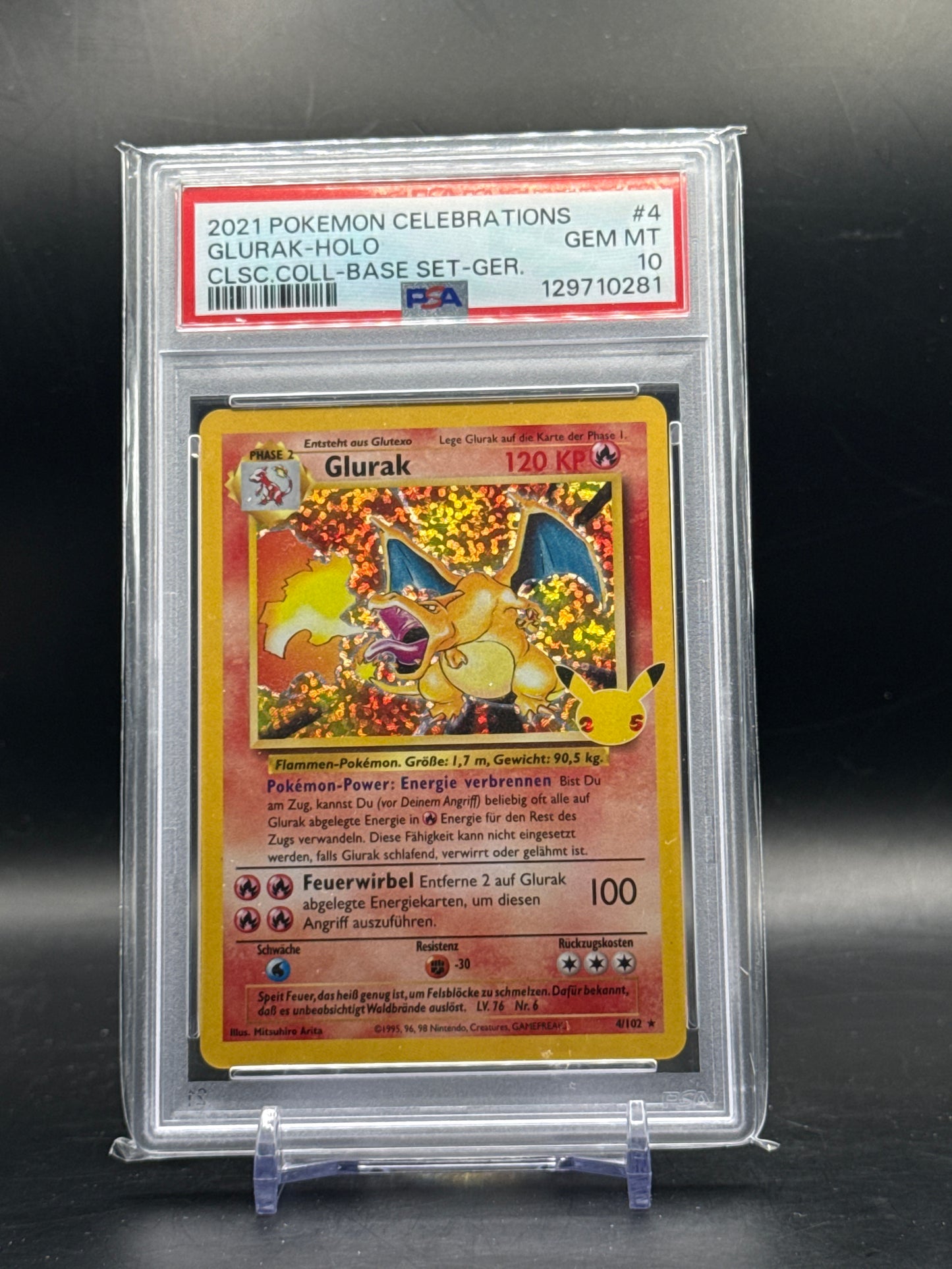 Pokemon Glurak (CEL BS 4) PSA 10 129710281