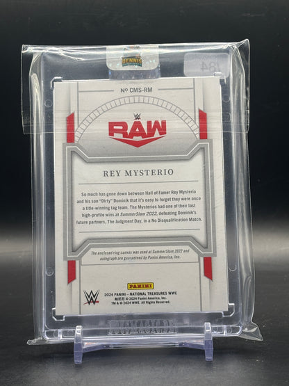 2024 Panini National Treasures WWE Rey Mysterio Colossal Mat Patch Auto 24/84