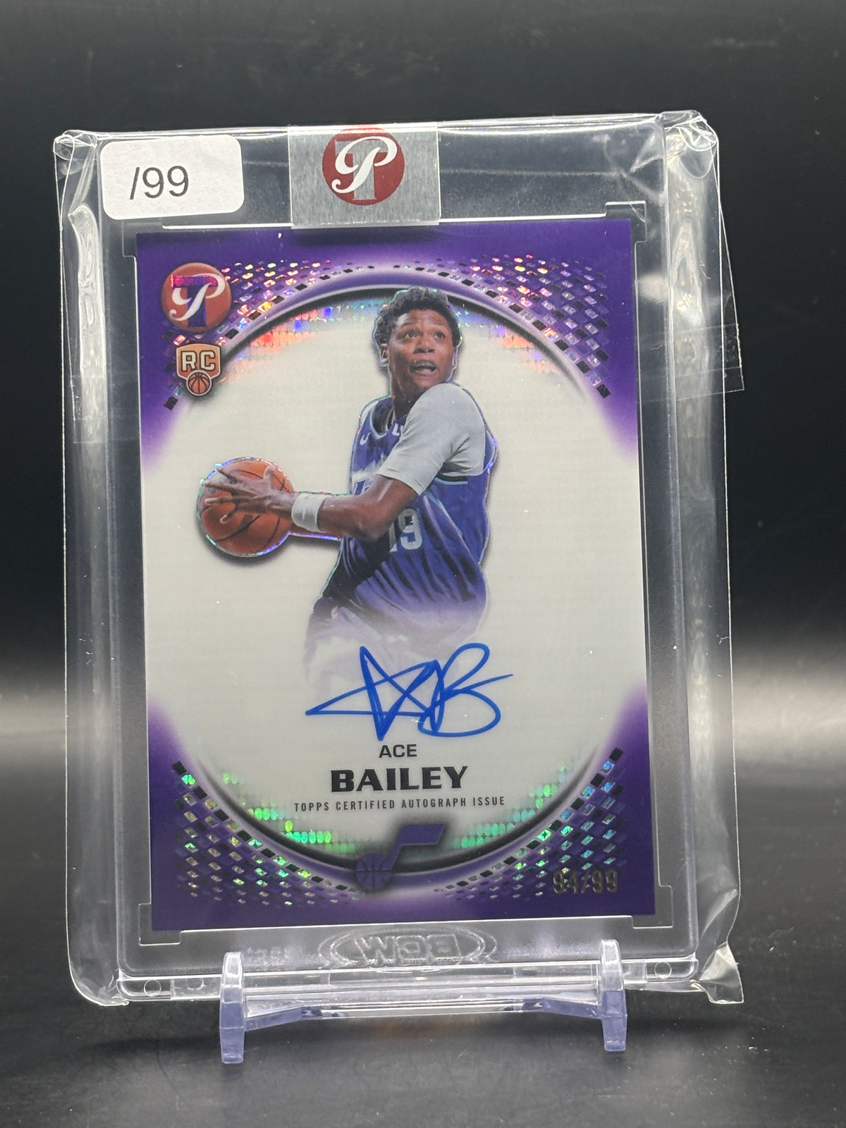 2025-26 Topps Pristine NBA Ace Bailey Utah Jazz Purple Auto 94/99