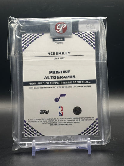2025-26 Topps Pristine NBA Ace Bailey Utah Jazz Purple Auto 94/99