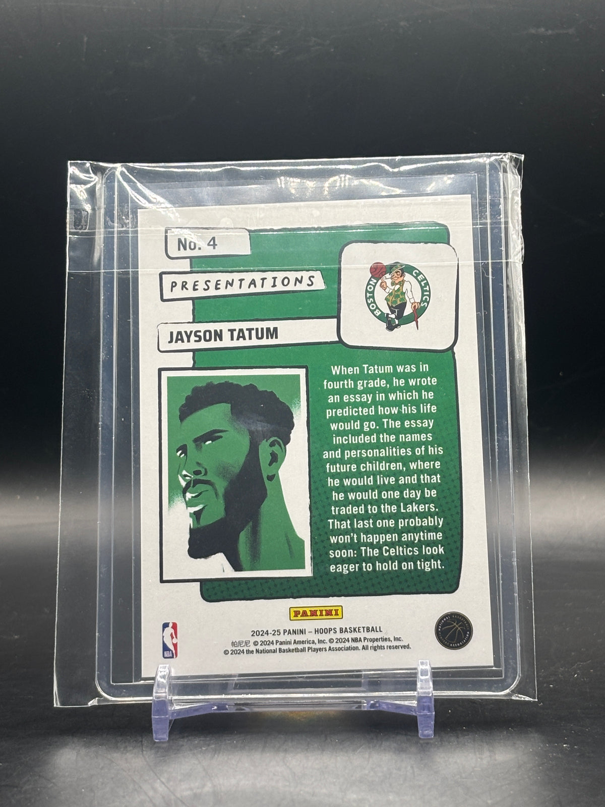 2024-25 Panini Hoops NBA Jayson Tatum Boston Celtics Presentation