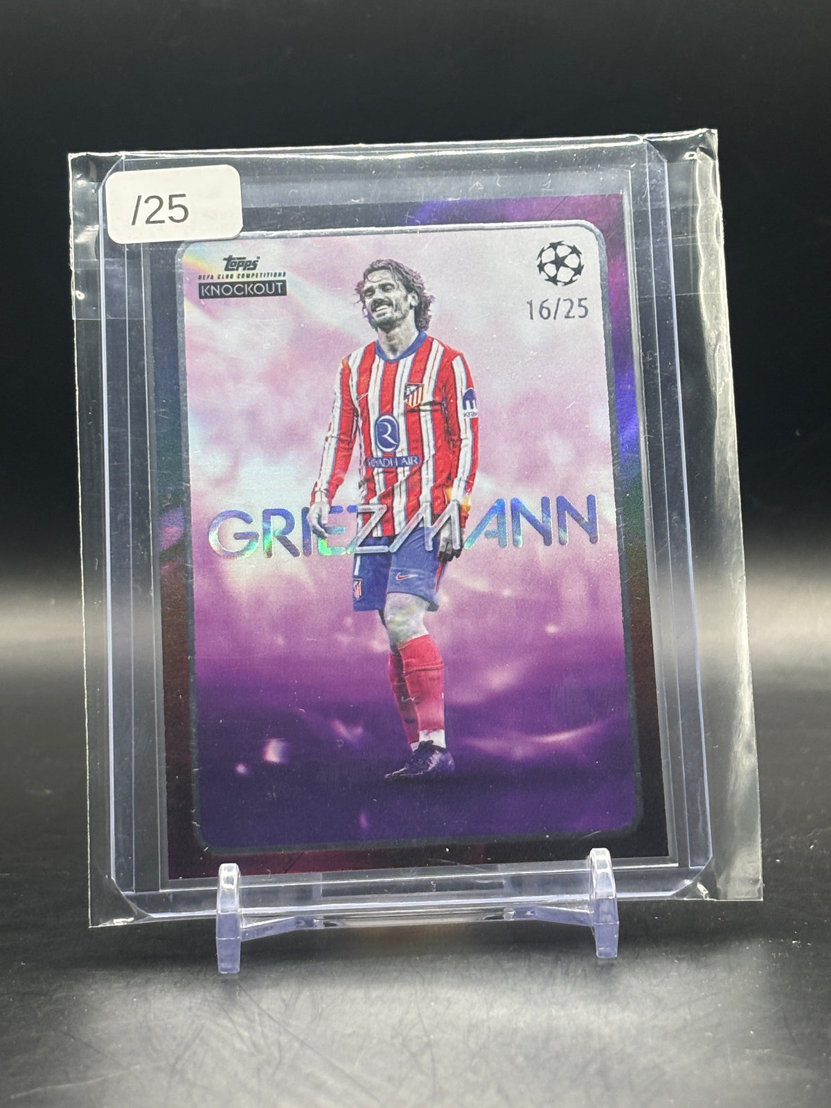 2024-25 Topps Knockout UCC Antoine Griezmann Atletico de Madrid Purple 16/25