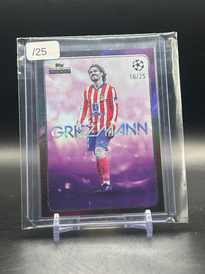 2024-25 Topps Knockout UCC Antoine Griezmann Atletico de Madrid Purple 16/25