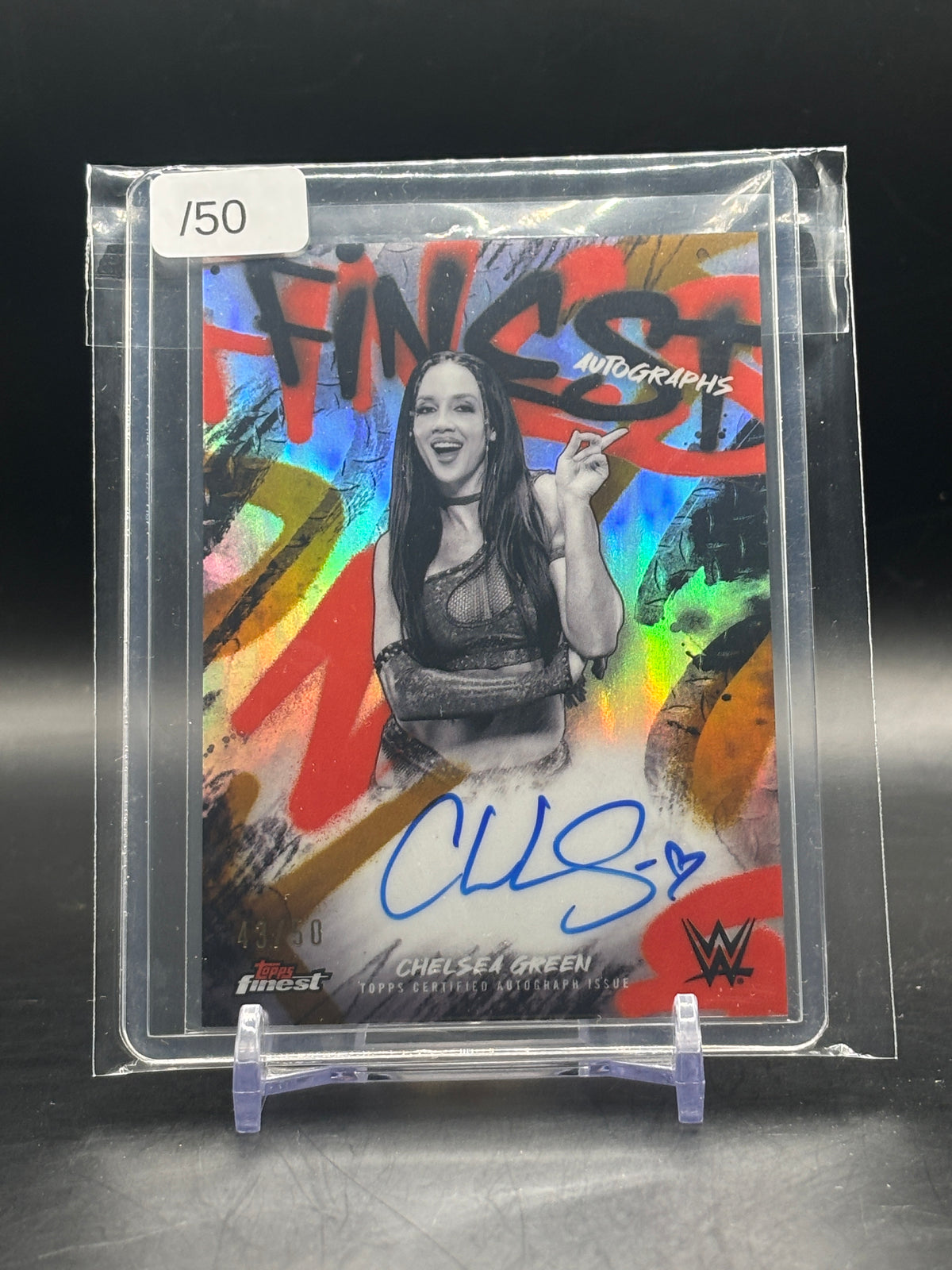 2025 Topps Finest WWE Chelsea Green Gold Auto 43/50