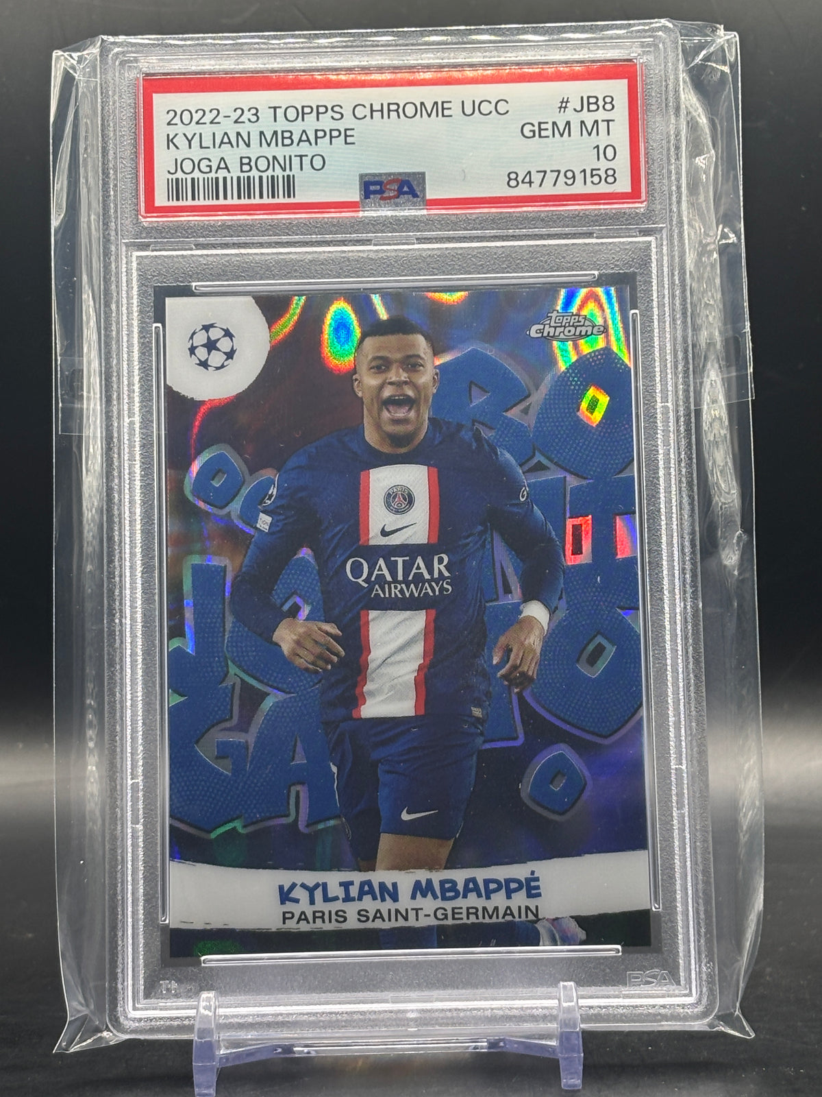 2022-23 Topps Chrome UCC Kylian Mbappe Paris Saint Germain Joga Bonito PSA 10 84779158
