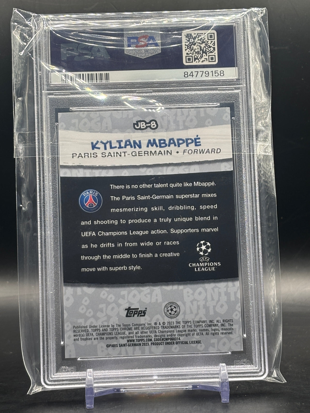 2022-23 Topps Chrome UCC Kylian Mbappe Paris Saint Germain Joga Bonito PSA 10 84779158