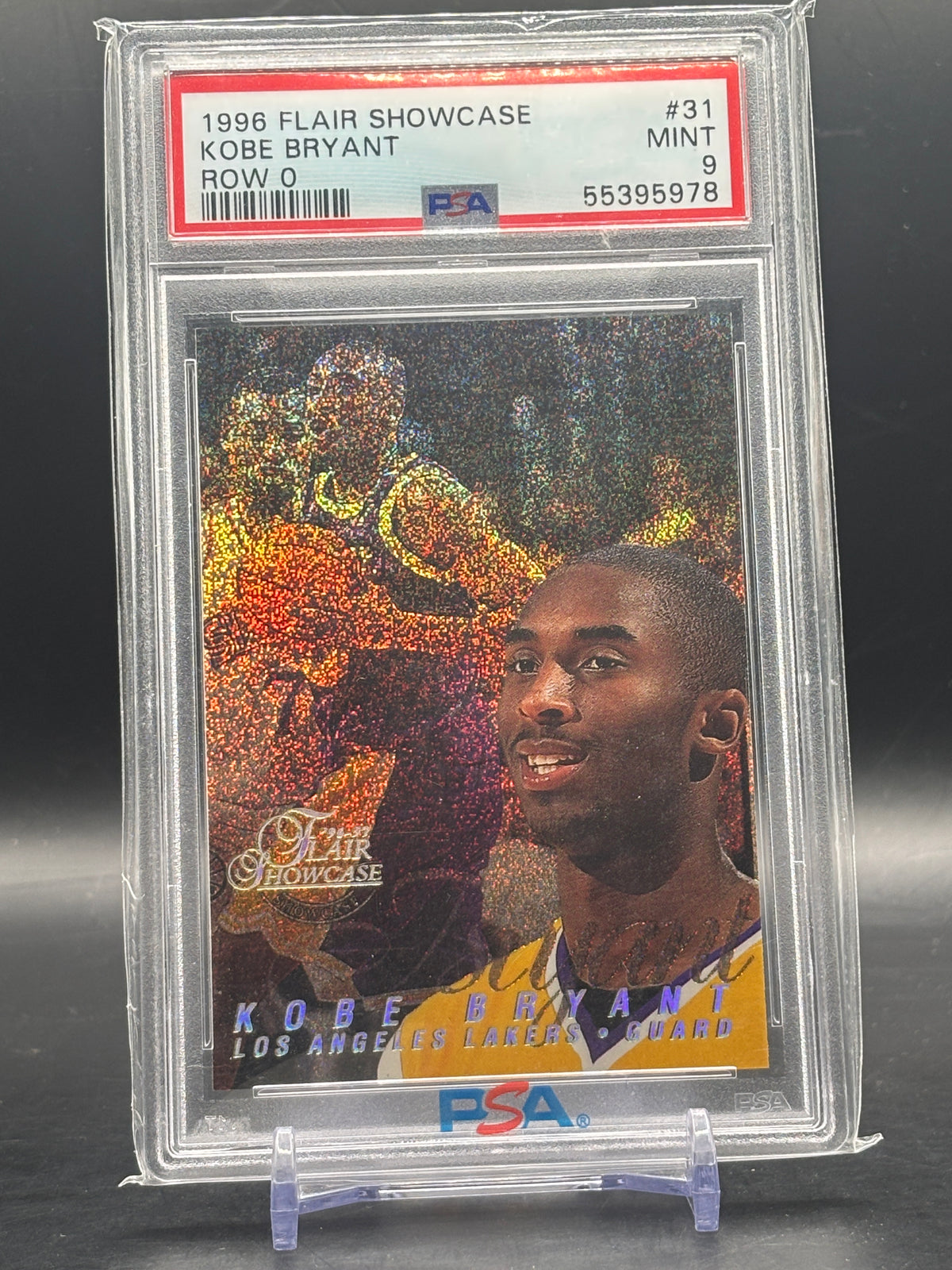 1996 Flair Showcase Kobe Bryant Los Angeles Lakers Row 0 PSA 9 55395978