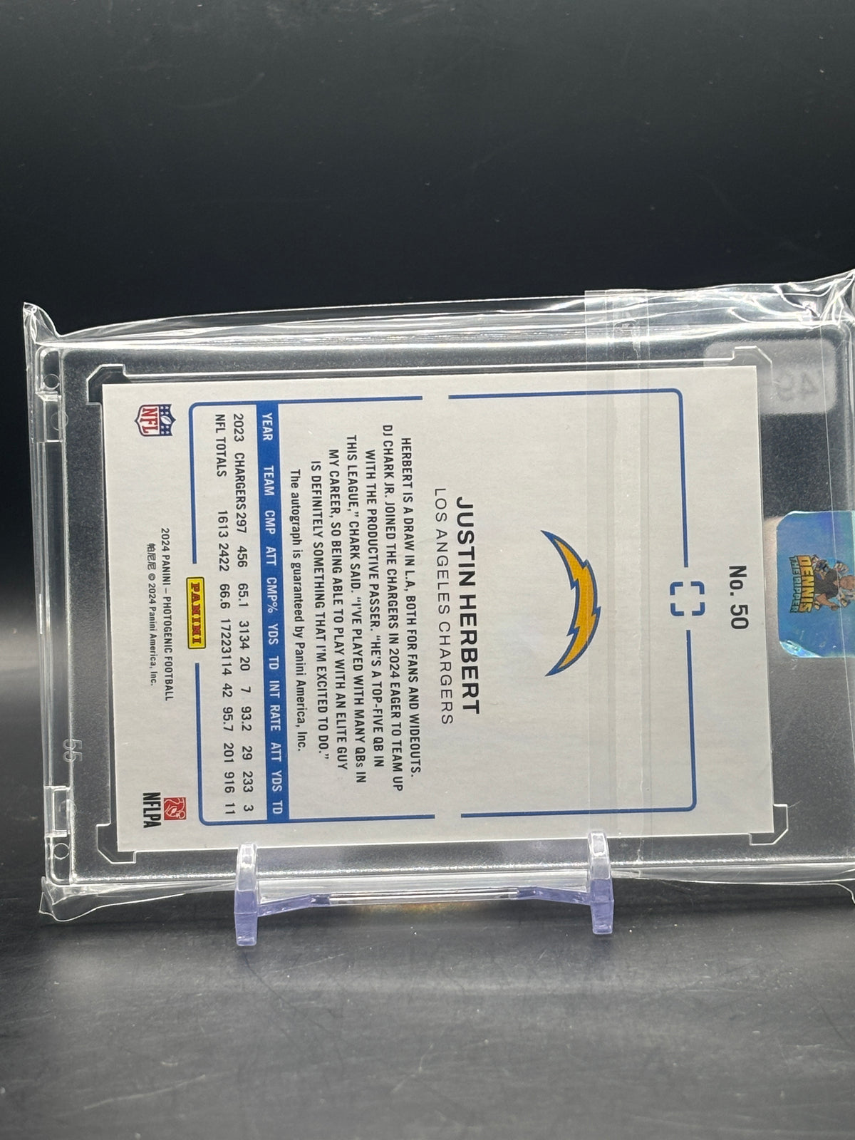 2024 Panini Photogenic NFL Justin Herbert Los Angeles Chargers Silver Auto 36/49