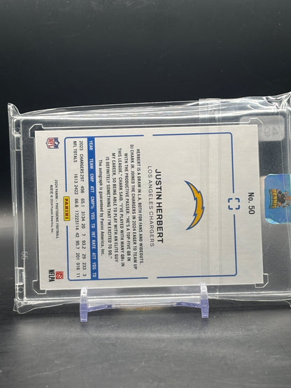 2024 Panini Photogenic NFL Justin Herbert Los Angeles Chargers Silver Auto 36/49