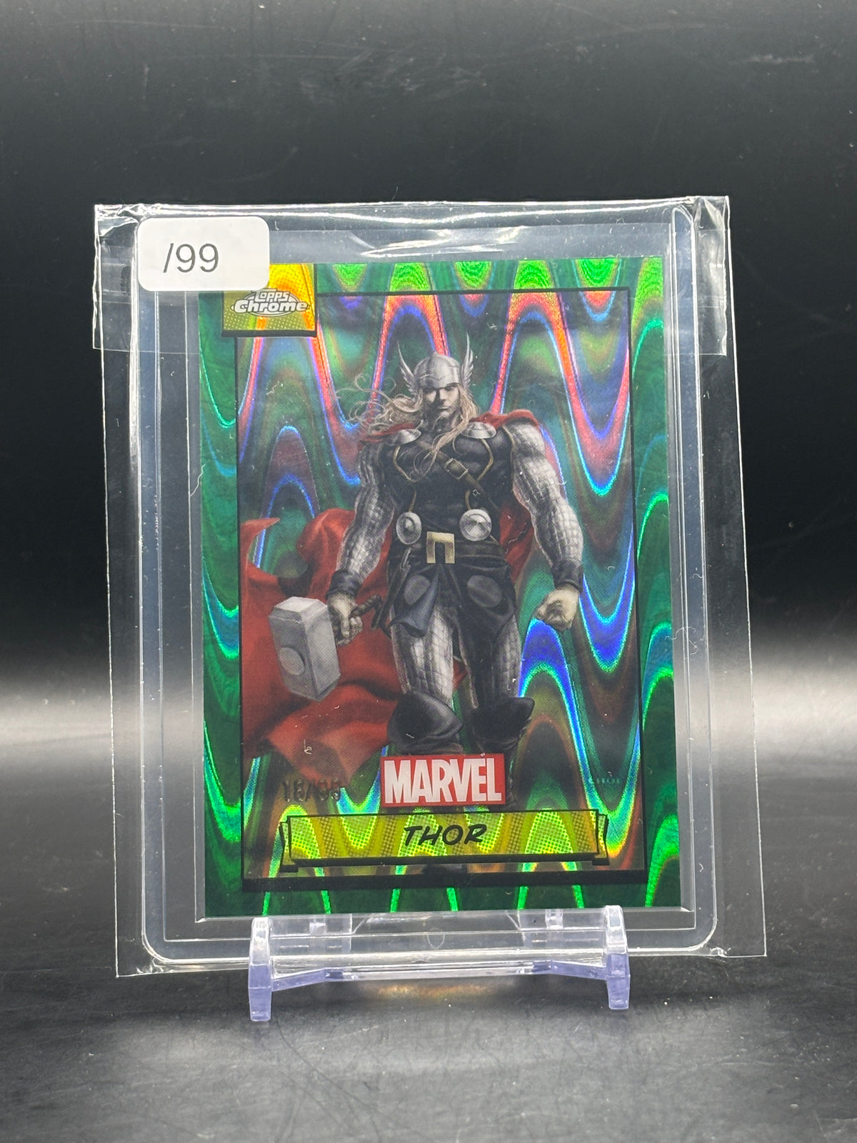 2024 Topps Chrome Marvel Thor Green Lava 13/99
