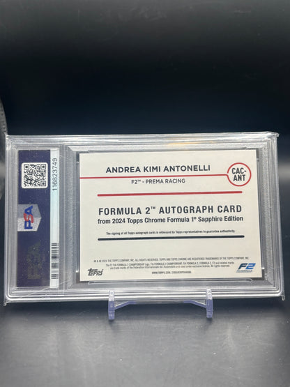2024 Topps Chrome Sapphire F1 Kimi Antonelli Formula 2 Auto PSA 9 Auto 10 116823749