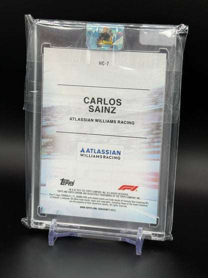 2025 Topps Chrome F1 Carlos Sainz Atlassian Williams Helmet Collection 75th 06/75