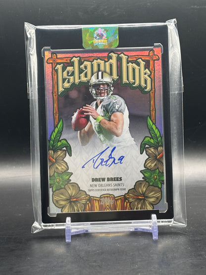 2026 Topps Flagship NFL Drew Brees New Orleans Saints Island Auto