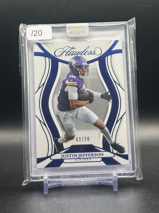 2025 Panini Flawless NFL Justin Jefferson Minnesota Vikings Sapphire 02/20