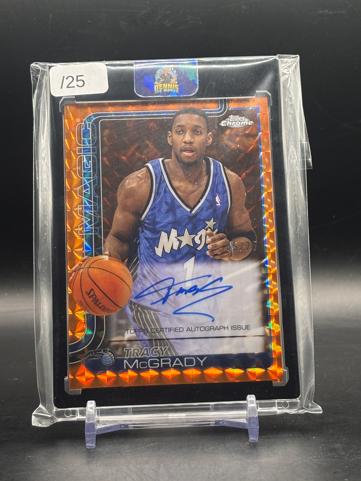 2025-26 Topps Chrome NBA Tracy McGrady Orlando Magic Orange Geometric Auto 05/25
