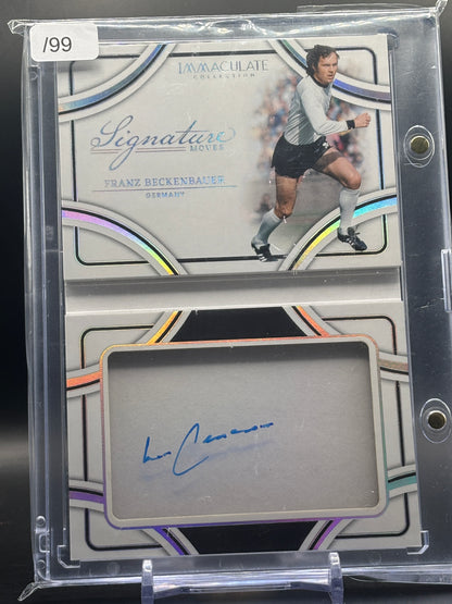 2024-25 Panini Immaculate Soccer Franz Beckenbauer Germany Moves Booklets Auto 99/99