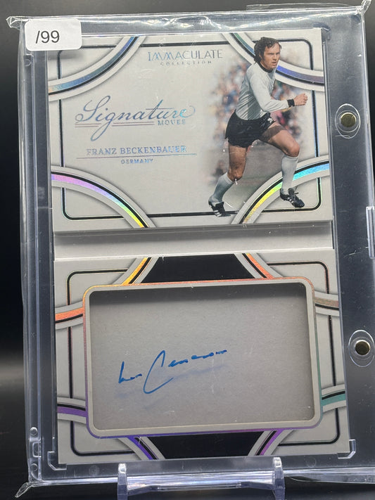 2024-25 Panini Immaculate Soccer Franz Beckenbauer Germany Moves Booklets Auto 99/99