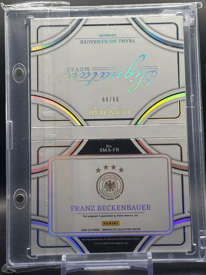 2024-25 Panini Immaculate Soccer Franz Beckenbauer Germany Moves Booklets Auto 99/99