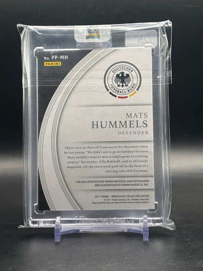 2017 Panini Immaculate Soccer Mats Hummels Germany Gold Patch Auto 08/25