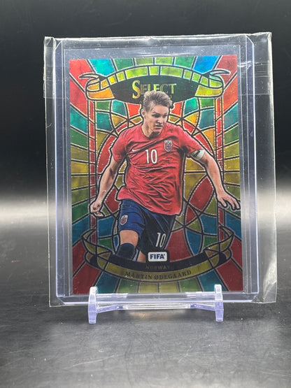2022-23 Panini Select Fifa Martin Odegaard Norway Stained Glass