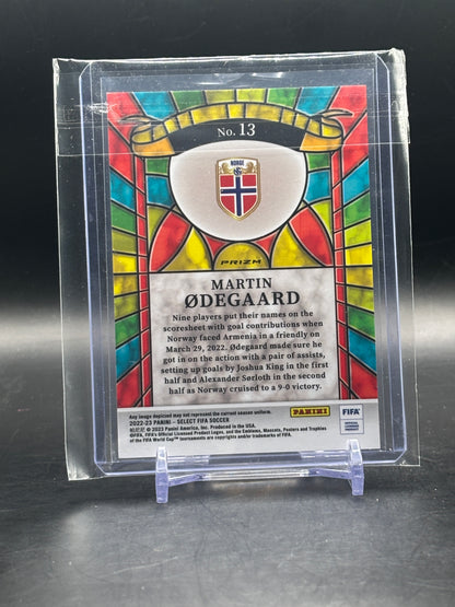 2022-23 Panini Select Fifa Martin Odegaard Norway Stained Glass