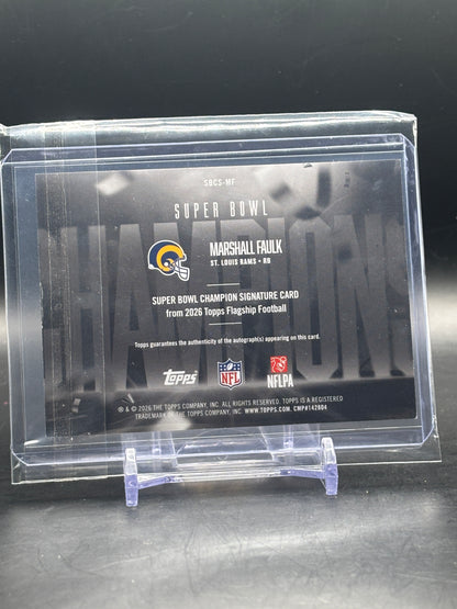 2026 Topps Flagship NFL Marshall Faulk St. Louis Rams Super Bowl Auto