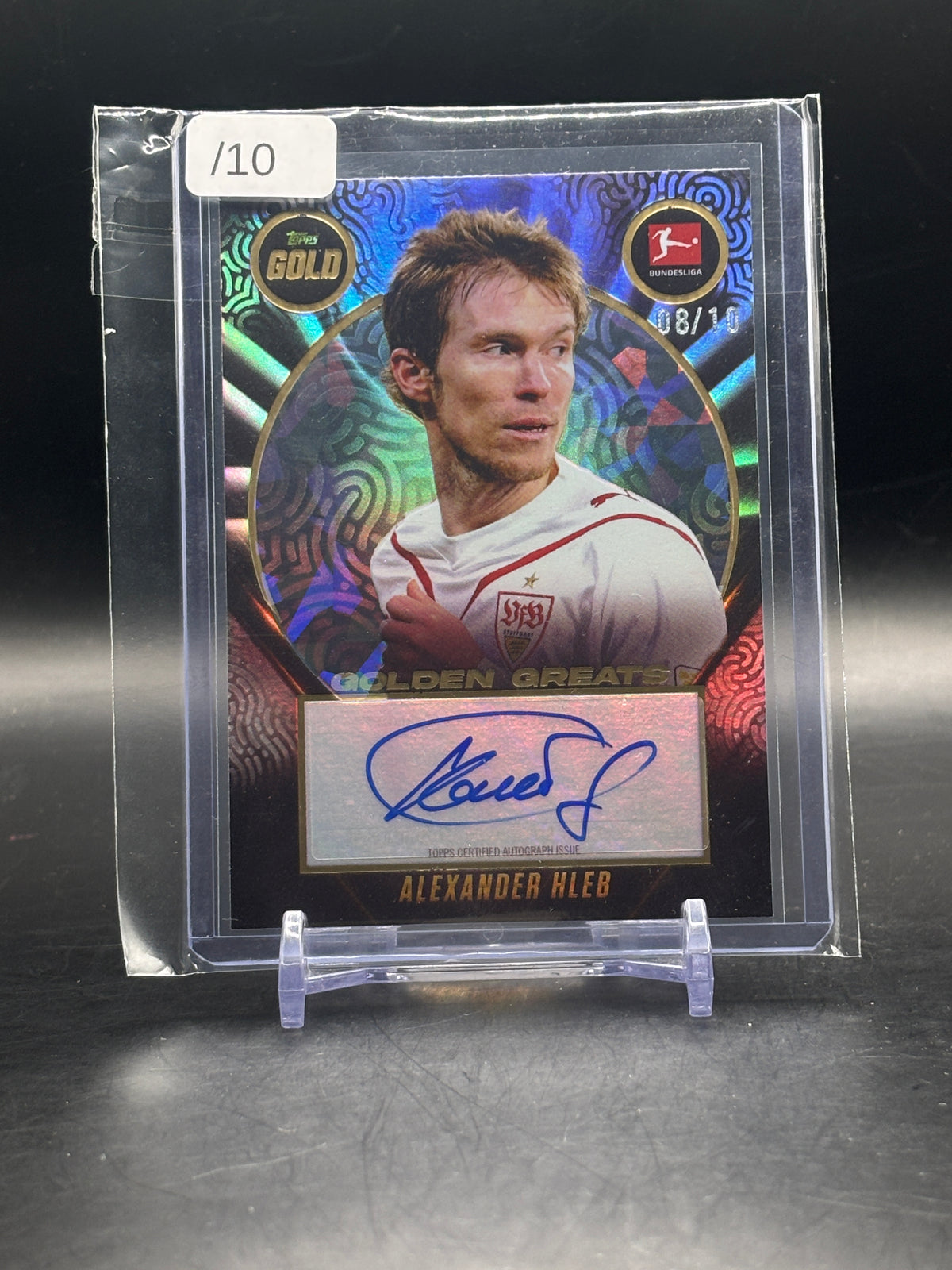 2025-26 Topps Gold Bundesliga Alexander Hleb VFB Stuttgart Balck Auto 08/10