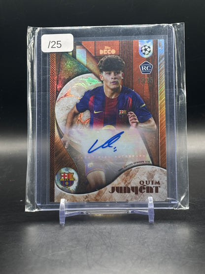 2025-26 Topps Deco UCC Quim Junyent FC Barcelona Orange Auto 15/25