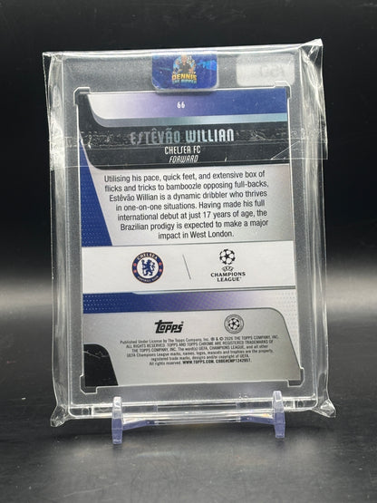 2025-26 Topps Chrome UCC Estevao Williams Chelsea FC Gold Lava 11/50