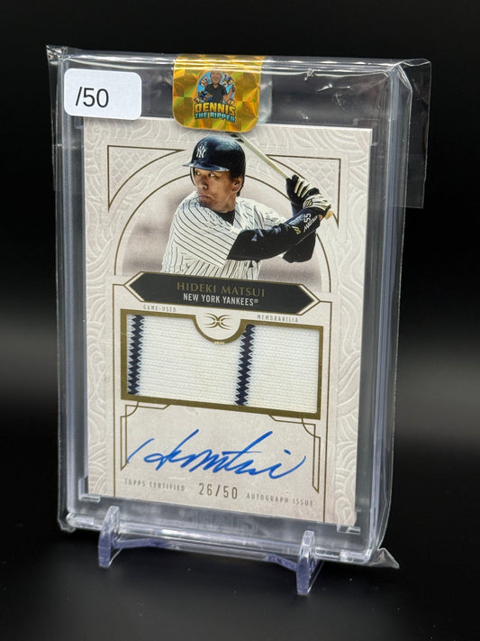 2025 Topps Definitive MLB Hideki Matsui New York Yankees Patch Auto 26/50