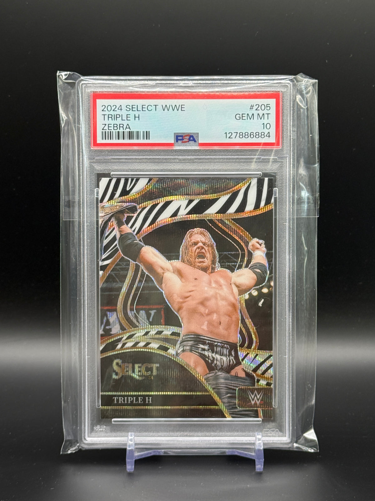 2024 Panini Select WWE Triple H Zebra PSA 10 127886884