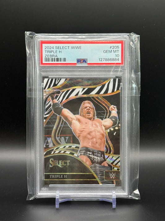 2024 Panini Select WWE Triple H Zebra PSA 10 127886884