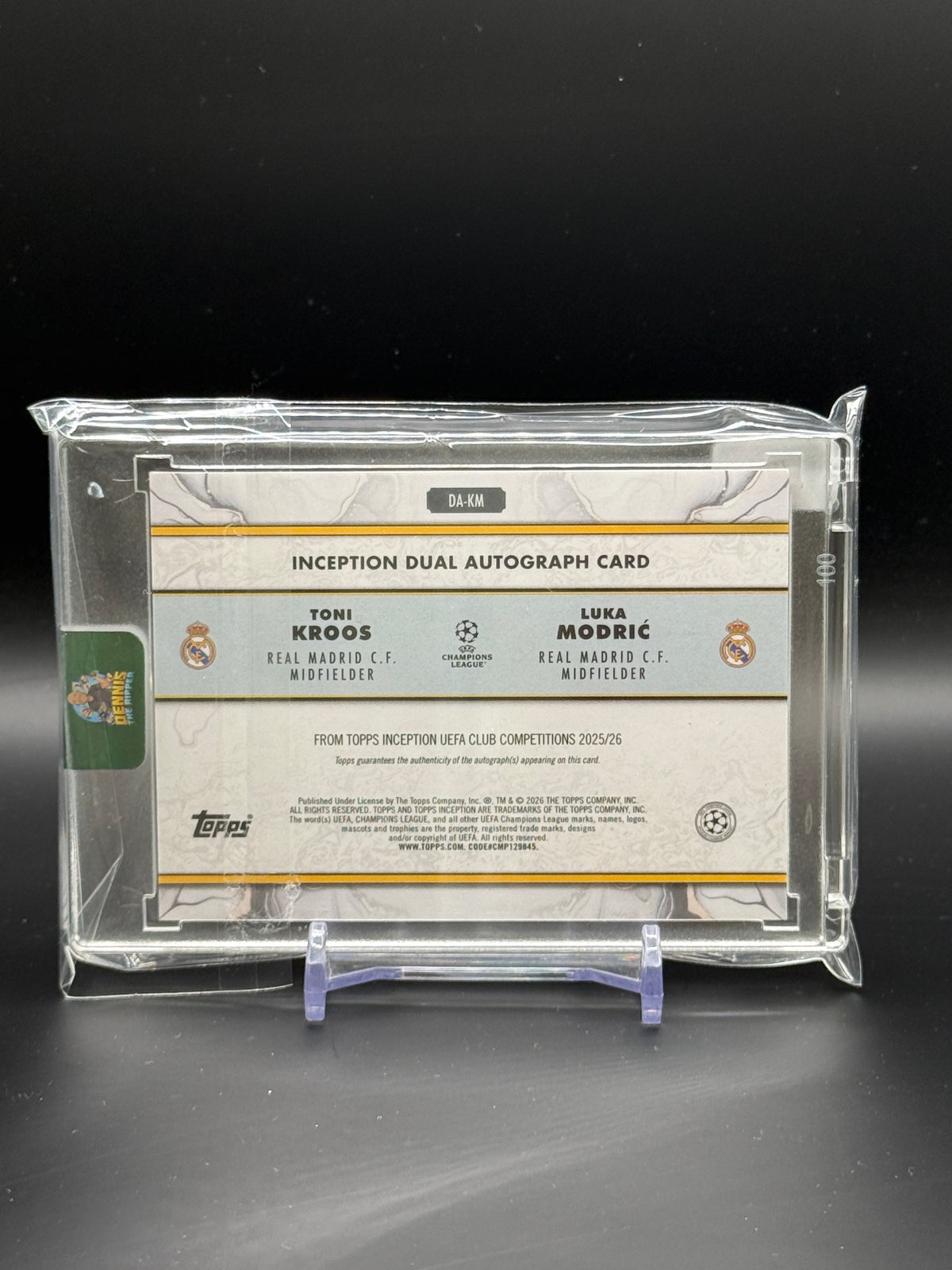 2025-26 Topps Inception UCC Toni Kroos / Luka Modric Real Madrid Orange Auto 5/5