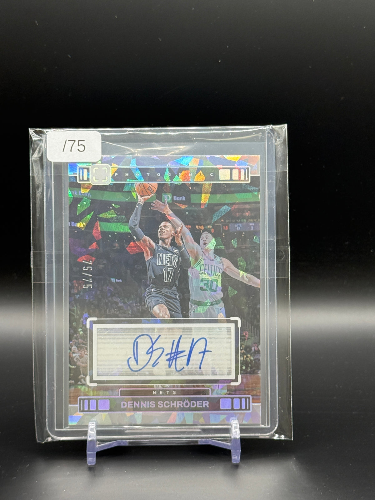 2023-24 Panini Photogenic NBA Dennis Schröder Brooklyn Nets Diamond Auto 75/75