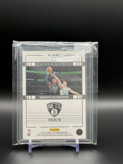 2023-24 Panini Photogenic NBA Dennis Schröder Brooklyn Nets Diamond Auto 75/75