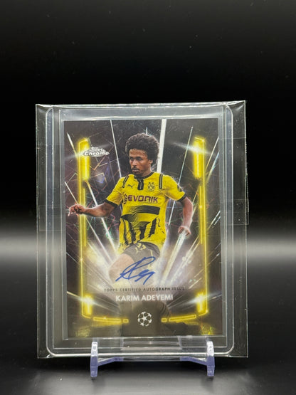2024-25 Panini Chrome UCC Karim Adeyemi Borussia Dortmund Black Lazer Auto