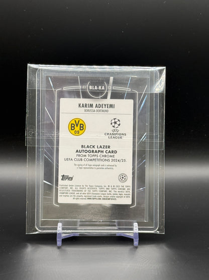 2024-25 Panini Chrome UCC Karim Adeyemi Borussia Dortmund Black Lazer Auto