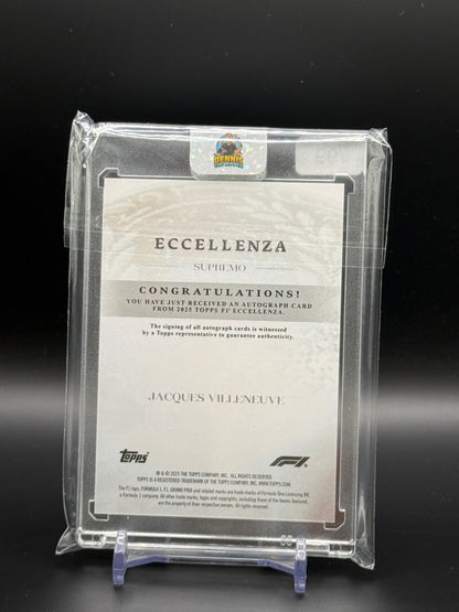 2025 Topps Eccellenza F1 Jacques Villeneuve Supremo Auto 13/99