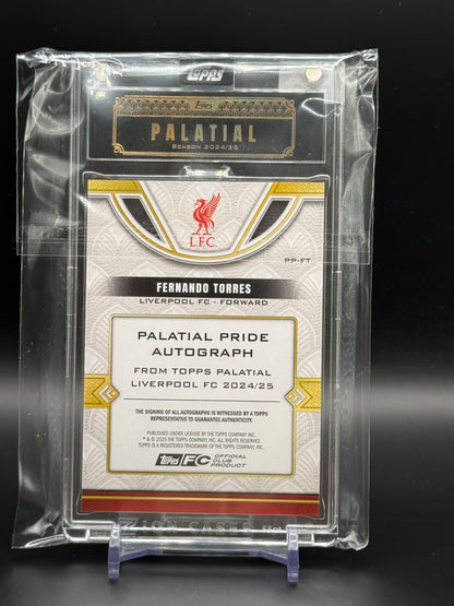 2024-25 Topps Palatial Liverpool FC Fernando Torres Orange Auto 02/25