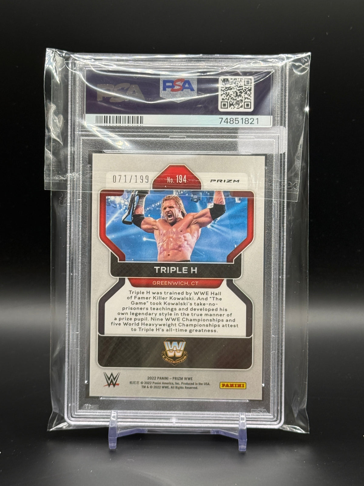 2022 Panini Prizm WWE Triple H Premium Box Set 071/199 PSA 10 74851821