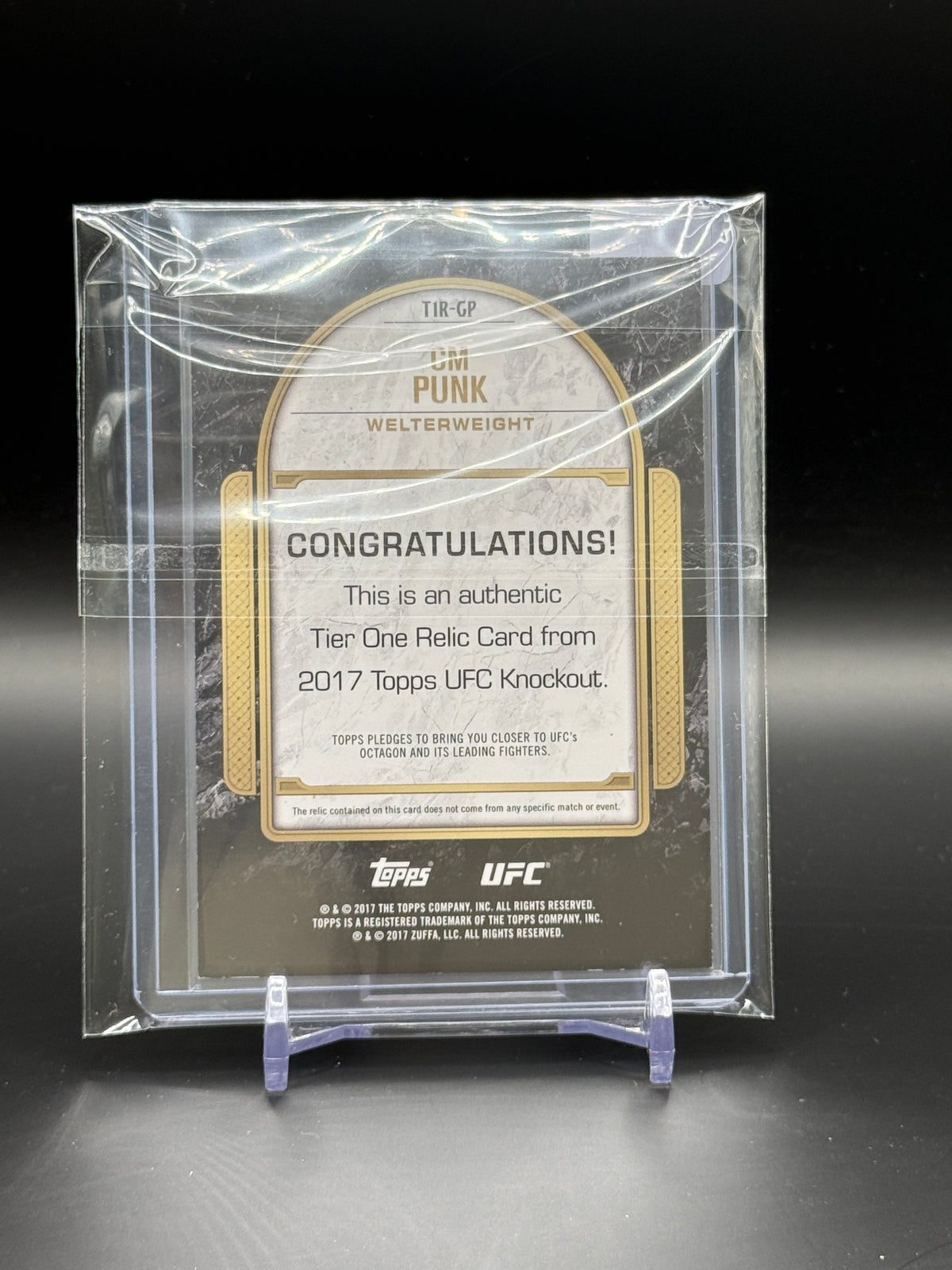 2017 Topps Knockout UFC CM Punk Tier One Patch 051/199