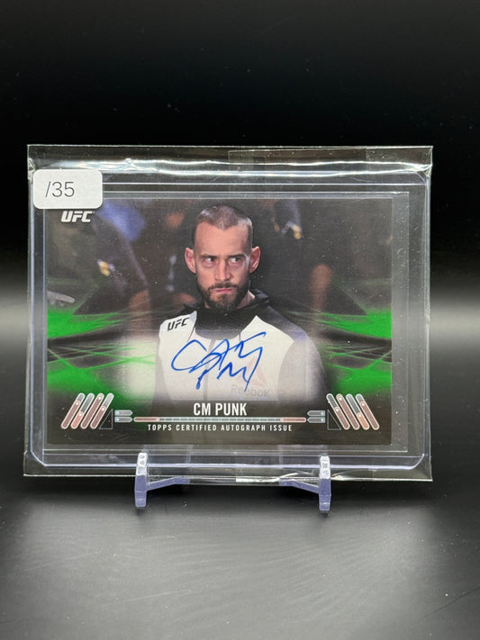2017 Topps Knockout UFC CM Punk Green Auto 15/35