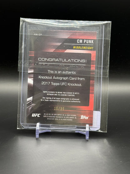 2017 Topps Knockout UFC CM Punk Green Auto 15/35