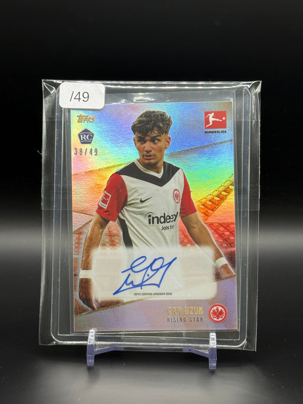 2024-25 Topps Summer Signings Bundesliga Can Uzun Eintracht Frankfurt Orange Auto 38/49