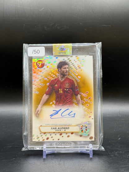 2024 Topps Pristine Road to Euro Xabi Alonso Spain Gold Auto 14/50