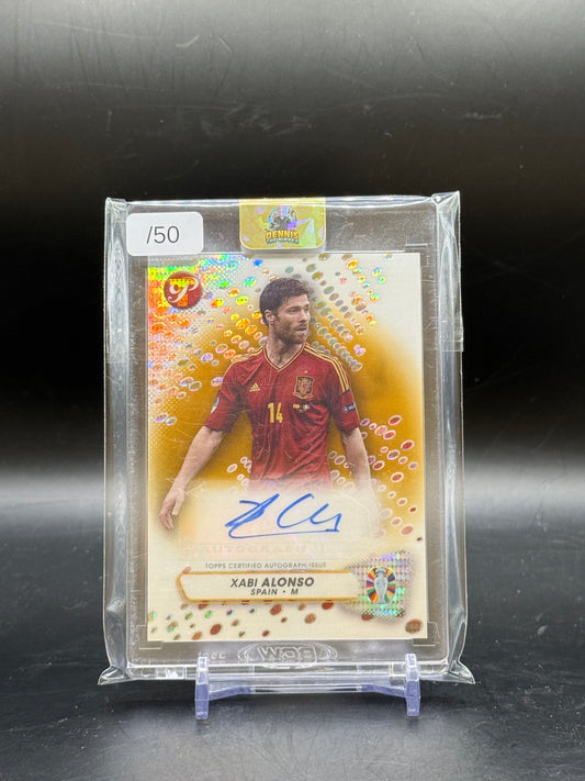 2024 Topps Pristine Road to Euro Xabi Alonso Spain Gold Auto 14/50