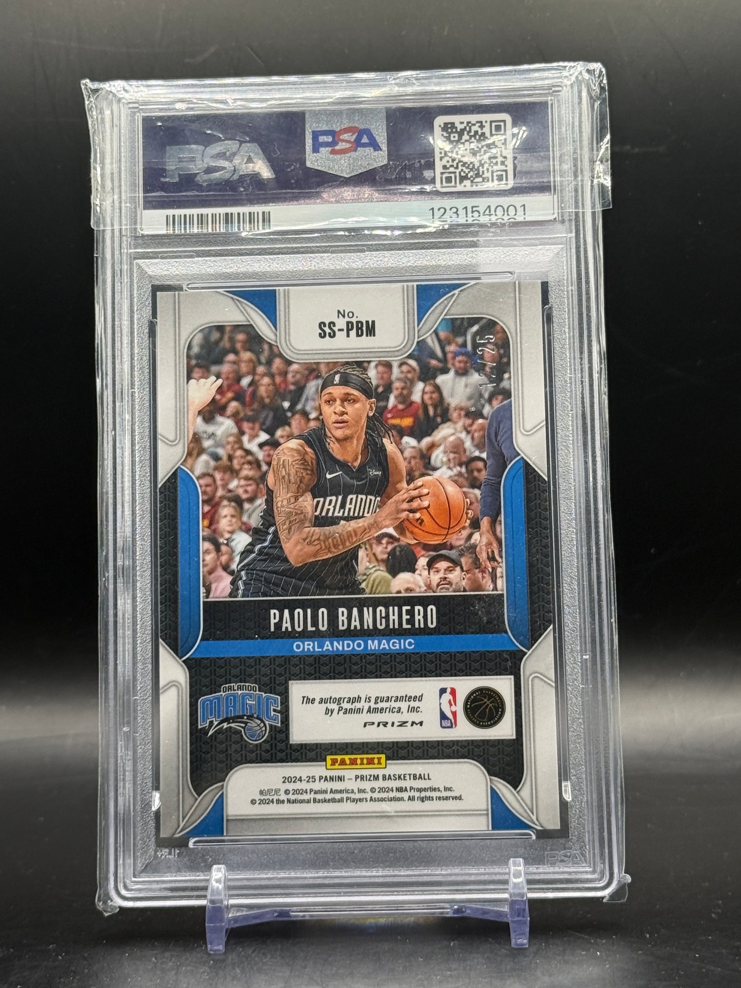 2024 Panini Prizm NBA Paolo Banchero Orlando Magic Sensational Mojo Auto 12/25 PSA 9 123154001